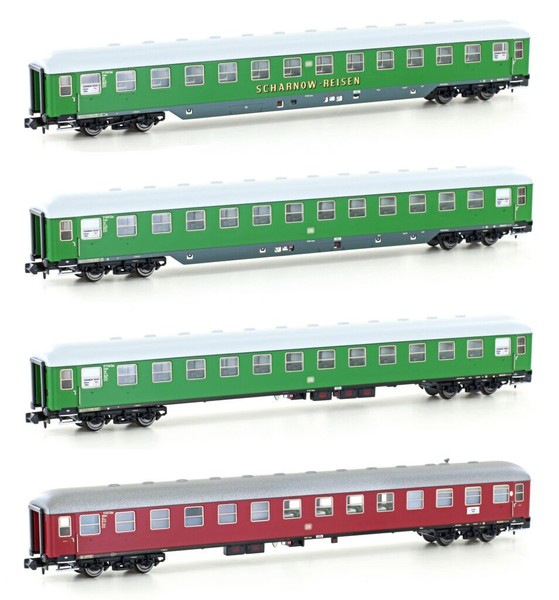 Spur N Hobbytrain 22203 4Er Set Personenwagen Db/Scharnow Ep.Iiib Set 2 Neu Ovp-image