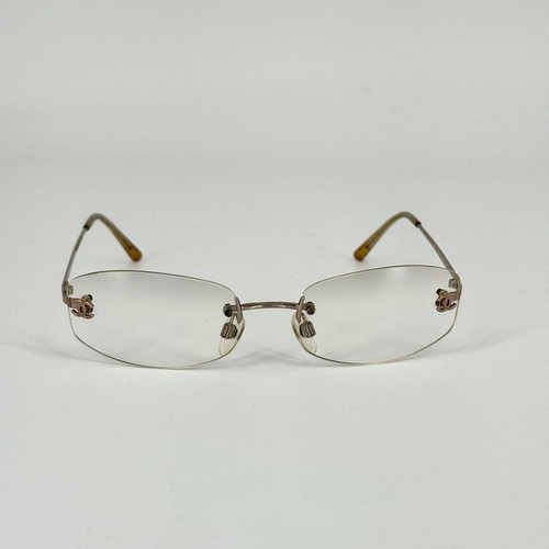 CHANEL Clear Lens Sunglasses 4002 Rimless Coco Mark Women's Eyewear Authentic - Picture 12 of 24