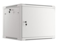 "Szafa Instalacyjna Rack WisząCa 19\" 9U 600X600 Szara Drzwi Metalowe Lanberg (Fla"