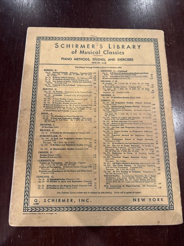 BURGMÜLLER 25 EINFACHE & PROGRESSIVE STUDIEN FÜR KLAVIER Vintage Noten 1931 - Bild 2 von 12