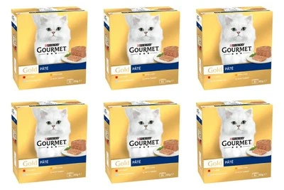Gourmet Gold Pate Multipack Delicious Balanced Wet Cat Food 48 x 85g