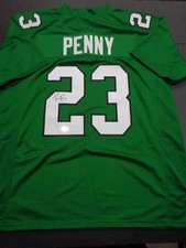 Rashaad Penny Philadelphia Eagles Autographed Custom Football Jersey Beckett Hol