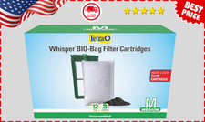 Tetra Whisper Bio-Bag Disposable Filter Cartridges Unassembled Medium 12 Pack