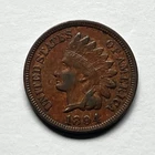 1894 Indian Head Cent, Copper, Ex. Fine, Better Date, Terrific Toning.