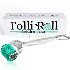 Rodillo Derma para PELO y PIEL - para Sello Derma Cara y Cuero Cabelludo, Titanio 192...