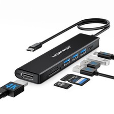 USB C Hub, Type-C Hub Adapter 7 in 1 with HDMI 4K 30Hz, 100W PD Charging, 1 U...
