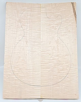 Carve Top 4A Curly Maple-Glued Up-Discounted For Knots (21'' x 15-7/8'' x 15/16'')