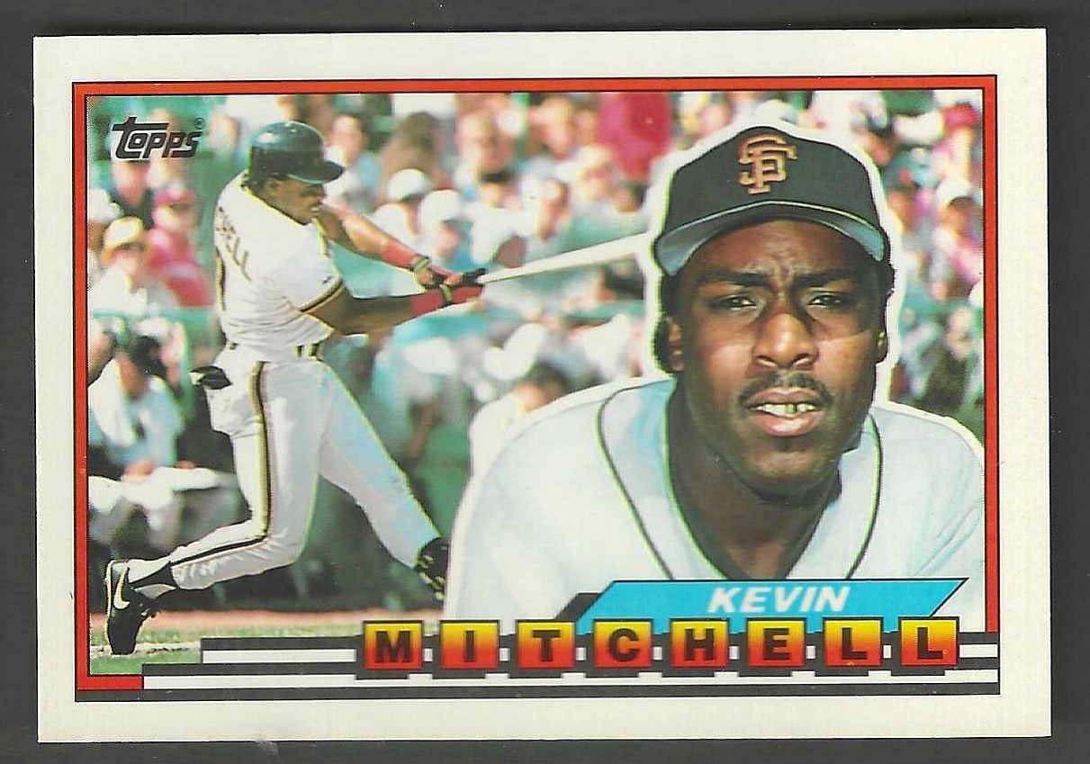 1989 TOPPS BIG BASEBALL **SET BREAK** #129 KEVIN MITCHELL