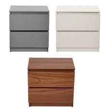 Wooden Bedside Table Cabinet with 2 Drawers Nightstand Bedroom Storage Furniture