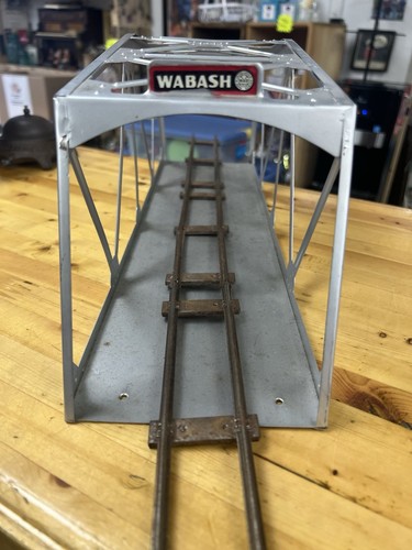 Bridge O Gauge Marx Metal Wabash Bridge Silver With Track - Picture 2 of 19