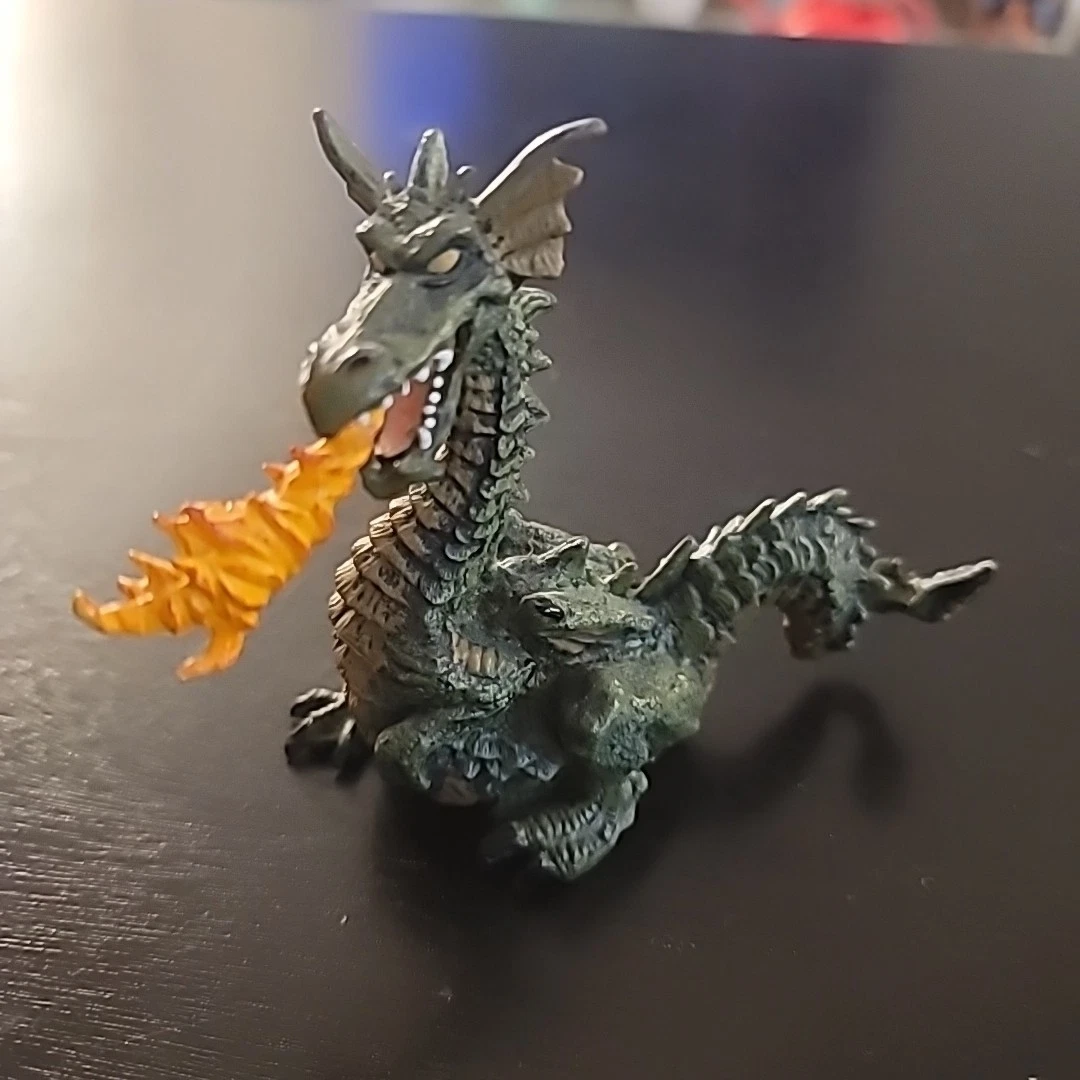 Figurine Papo Dragon Combattant - Vintage Et Rare - Toy Warrior