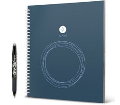 Rocketbook Wave Smart Spiral Notebook BLUE + Pilot FriXion Pen, 8.5 X 9.5 NEW