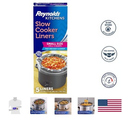 Protect Your 1-3 Quart Slow Cooker with 5 Clear Liners - Fast Cooking Cleanup