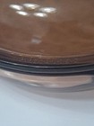 Vision France Amber Waffle Bottom 7" Fry Skillet Corning Ware Pyrex w/Lid  — photo 3