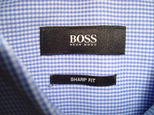 HUGO BOSS MEN'S SHARP FIT CUTAWAY DRESS SHIRT SIZE 15 1/2 & 32-33 HARDLY WORN! - Picture 5 of 9