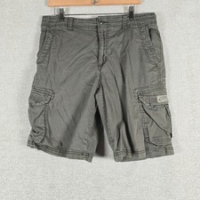 Unionbay Mens Cargo Shorts Size 34 Olive Green Stretch Cotton Utility
