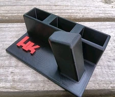 H&K P30 Pistol Display Stand with 3 Magazine Slots – Multiple Colors