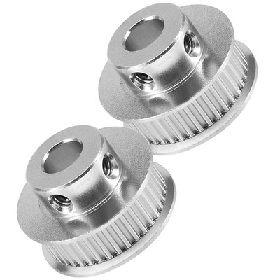 GT2 8Mm Bore 40 Teeth Pulley 2Pcs, 6Mm Band Width Synchronous Wheel, Aluminum Al