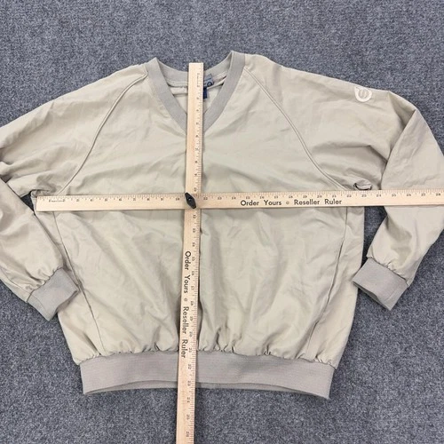 Sunderland Of Scotland Jacket Mens Small Beige Golf Windbreaker V Neck Pullover image 8