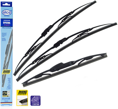 Fits Volkswagen Fox 2005-12 Front & Rear Wiper Blades alca Germany AS21''15''12''G