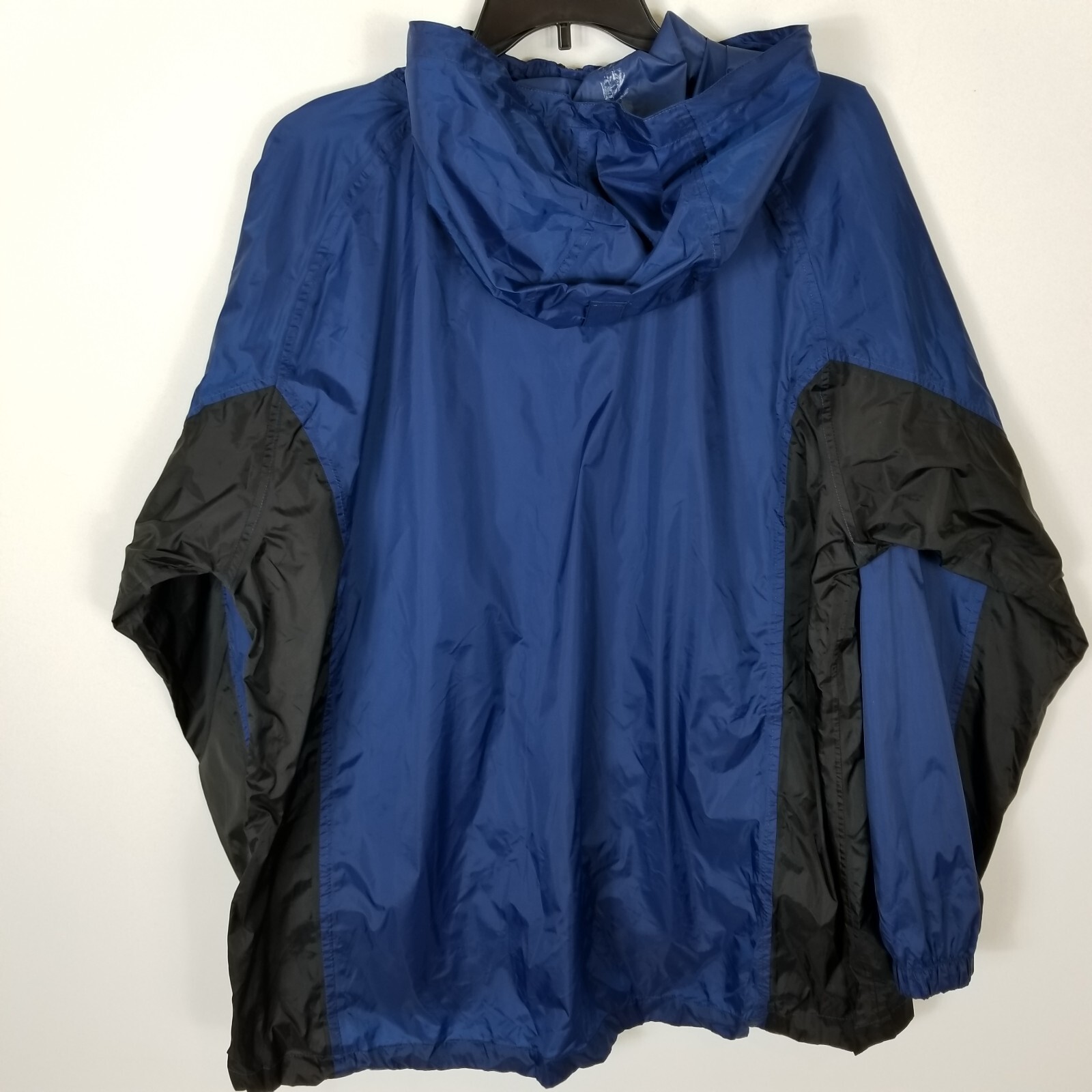 Eddie Bauer Men Rain Jacket Size XL Hooded Navy Zip Up Nylon eBay