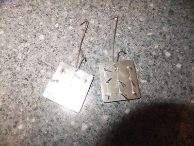 PUNKY SILBER PLATTE STILVOLLE OHRRINGE