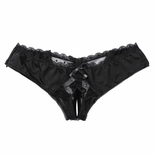 Women Lace Opening Crotch Panties Sexy Crotchless Thongs Lingerie Underwear - Picture 23 of 29