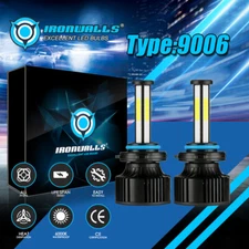 6-sided 9006 HB4 LED Headlight Bulbs Low Beam Super Bright White Conversion Kits