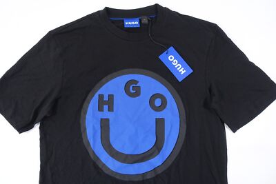 【Hugo boss 】パッカーズTシャツ HUGO BOSS NIMPER BLACK BLUE MEDIUM BIG LOGO TEE TSHIRT MENS