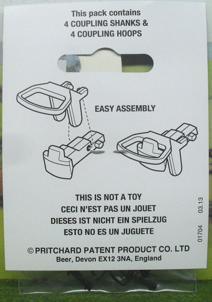 PECO ACCESSORIES NARROW GAUGE OO9 GAUGE x4 GR102 COUPLERS (NEM 355