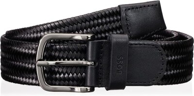 HUGO BOSS Men's Belt Sash-EL-Wn_Sz35 50487001, Black1, Black Size 105/XL