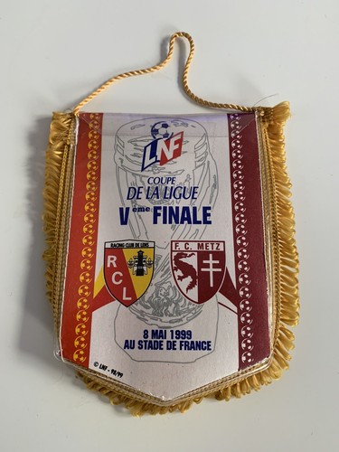 RC Lens FC Metz fanion finale coupe de la ligue 1999 football - Picture 2 of 2