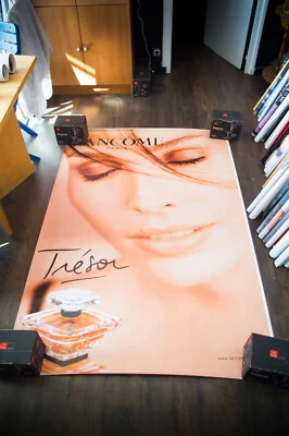 LANCOME INES SASTRE 2000 B French Shelter D/S Vintage Fashion Poster Original - Bild 1 von 4