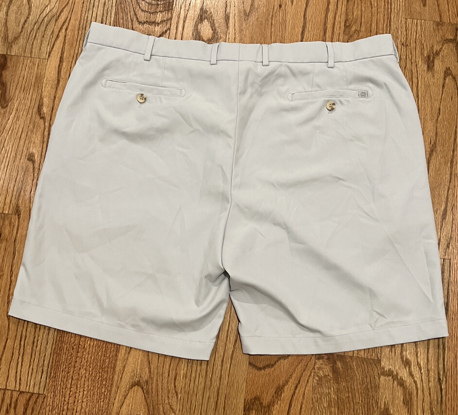Peter Millar Light Gray Gold Performance Shorts 42 - image 3