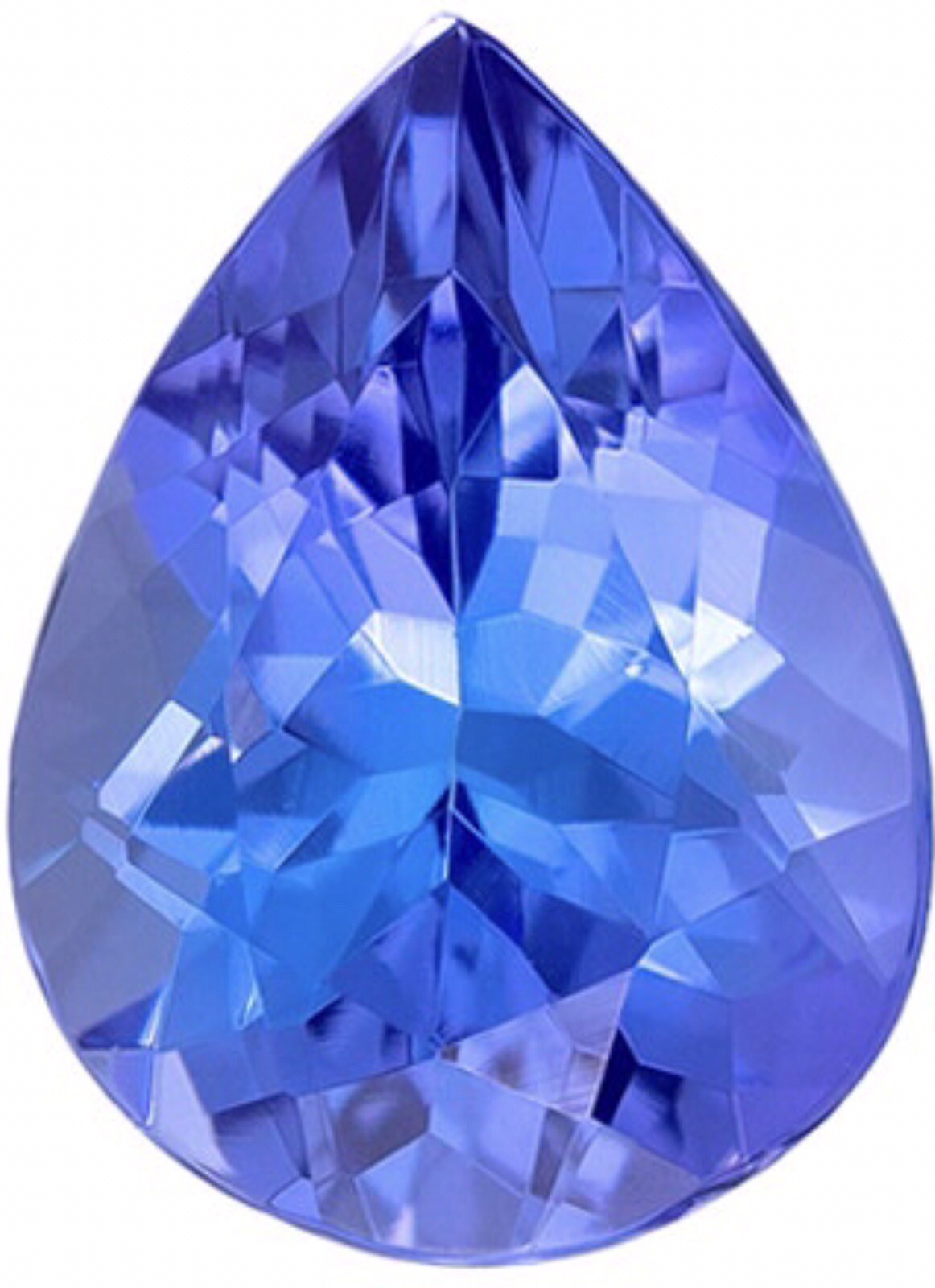 Tanzanite bleue naturelle de 0.65 Carats, pierre fine poire pour bijoutier