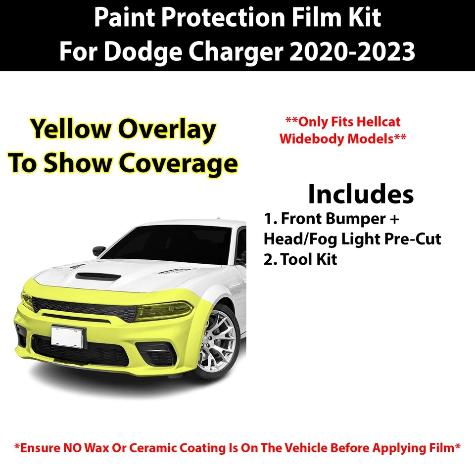 Pre Cut Paint Protection Film Clear Bra PPF for Dodge Charger SRT 2020-2023 - Image 2 of 4