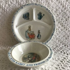 Eden Melamine Peter Rabbit Child’s Divided Plate And Bowl  Beatrix Potter