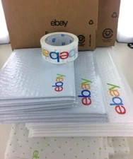 eBay Shipping Supplies Starter Kit Boxes Padded Envelopes 1-Tape Wrapping Paper