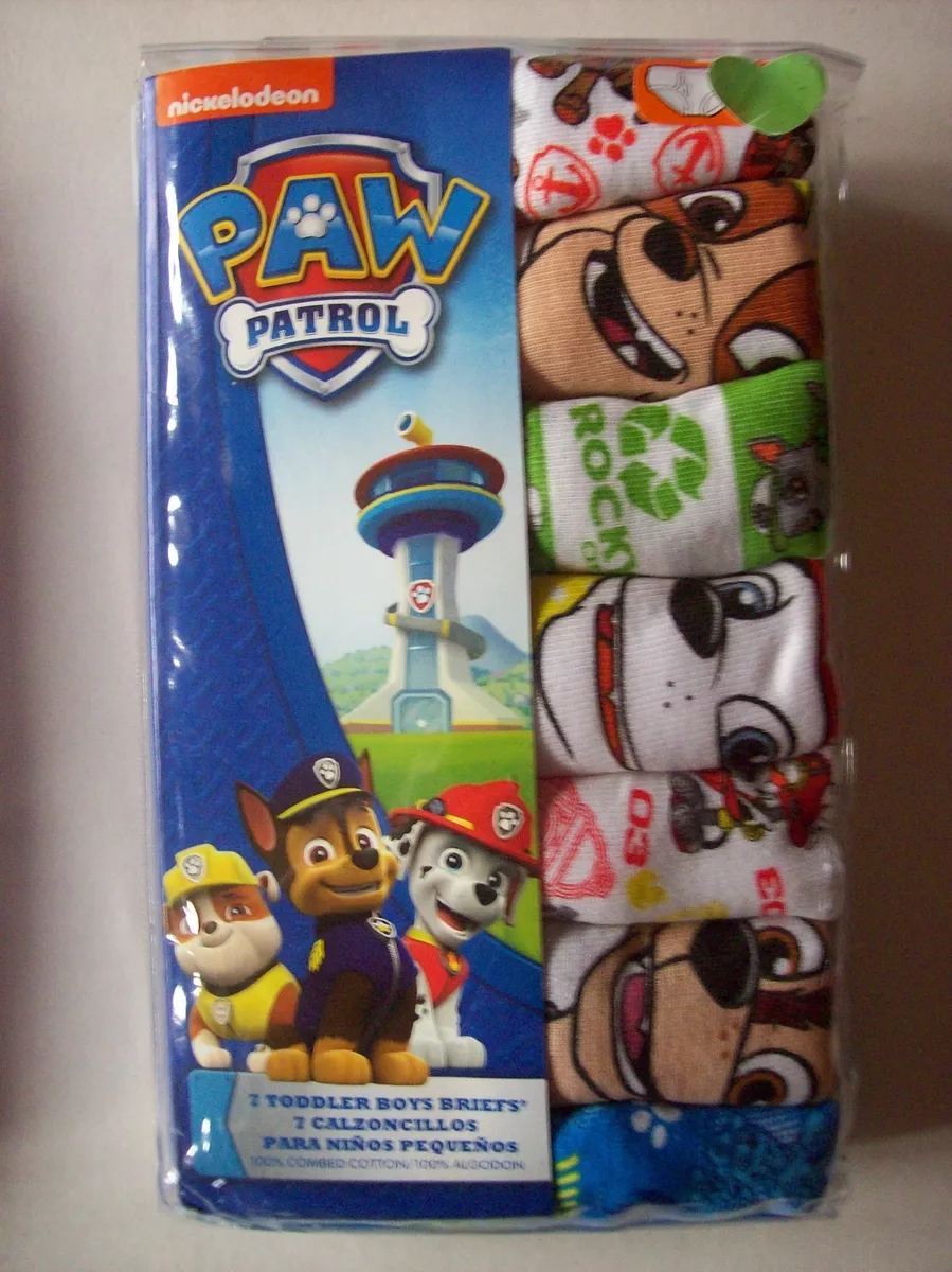 PAW Patrol Underwear Underpants Boys 7 Briefs Pk Sz 2T/3T 4Toddler NIP