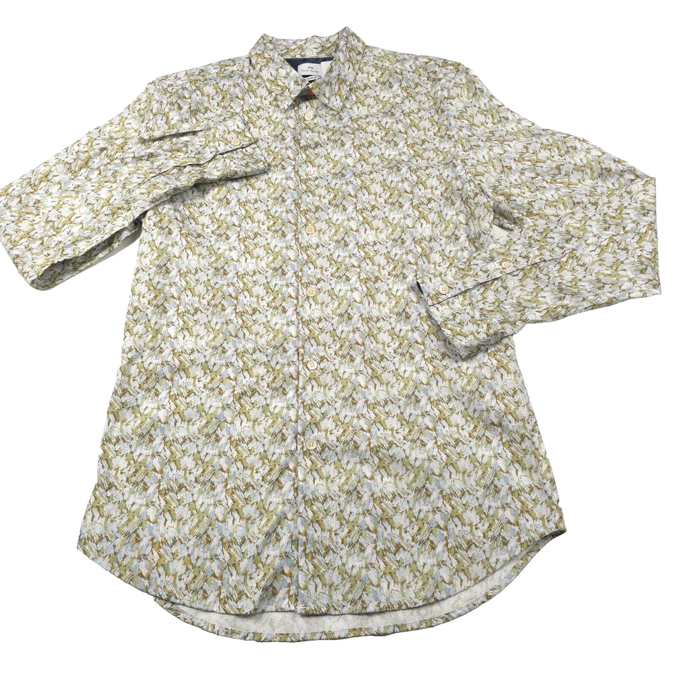 $195 PS Paul Smith Slim Fit Long Sleeve Button Front Shirt Mens Medium - Image 2 of 4
