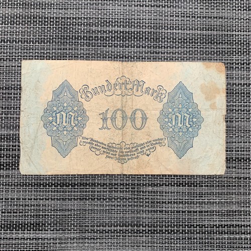 1922 Germany 100 Mark Banknote BERLIN Note German Currency Post WW1 WWI Bill - Picture 2 of 3