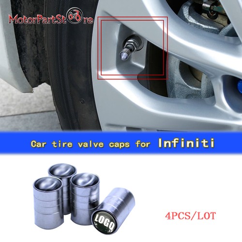 Chrome Auto Car Wheel Tire Air Valve Caps Stem Cover With FOR Infiniti