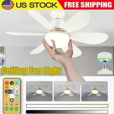 Ceiling Fan E27 Socket Fan 30W with Dimmable ...