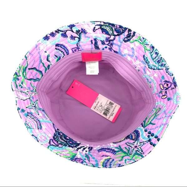 New Lilly Pulitzer Bucket Sun Hat Lilac Freesia Mermaid For  display picture 2