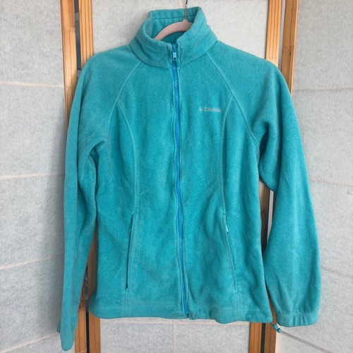 Columbia Sportswear Womens SmallTurquoise Full-Zip Fleece Jacket Cozy