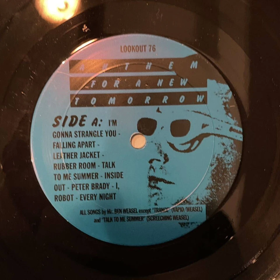 Screeching Weasel / Anthem For A New Tomorrow 12" BLACK Vinyl 1993 US ORG LP - Image 2 of 3