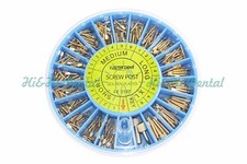 240Pcs 24K Golden Plated Dental Screw Post Kit Set with Keys for Root Canal