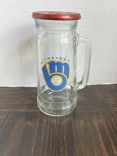 Milwaukee Brewers MLB Glass Beer Mug Stein Vintage Fisher Peanuts