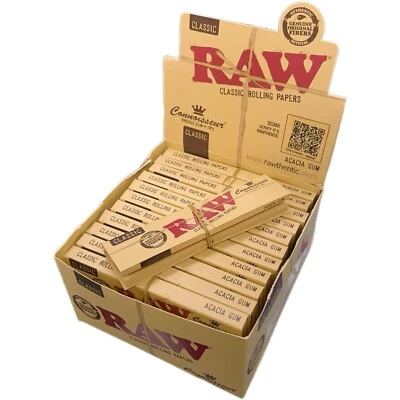 Box of RAW Classic King Size Papers With Tips 24PK Per Box 32 Leaves&Tips Per PK - image 1 of 3