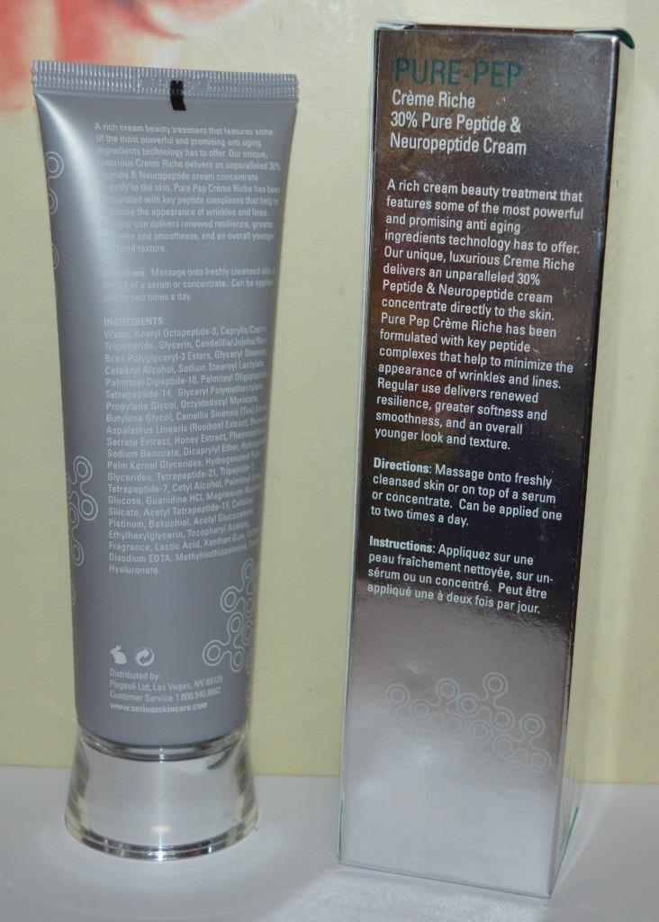 SERIOUS SKIN CARE Pure-Pep Creme Riche 30% Pure Peptide Cream 4 OZ